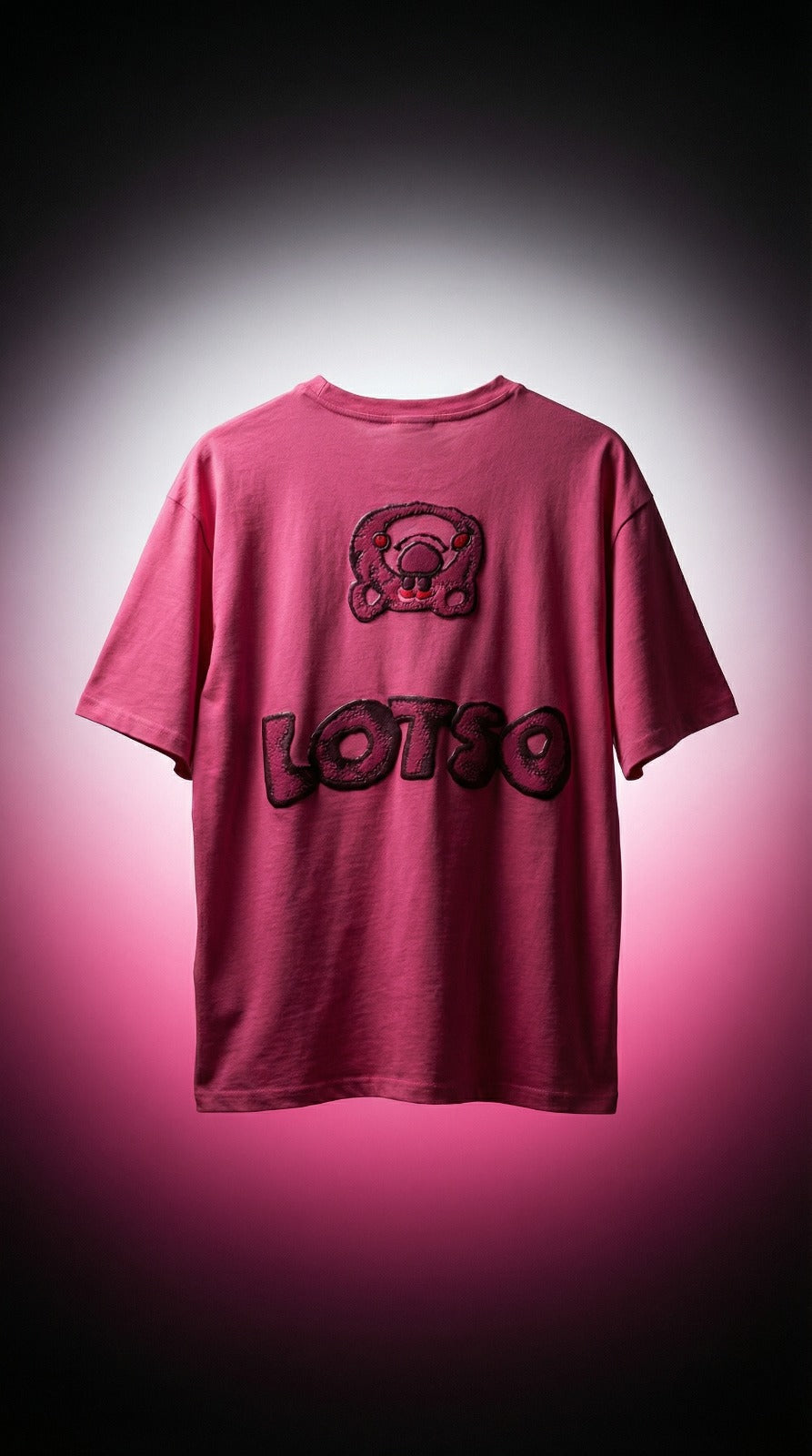 Pink Hype Teddy Oversized Tee — Soft Cotton Fit — view 2