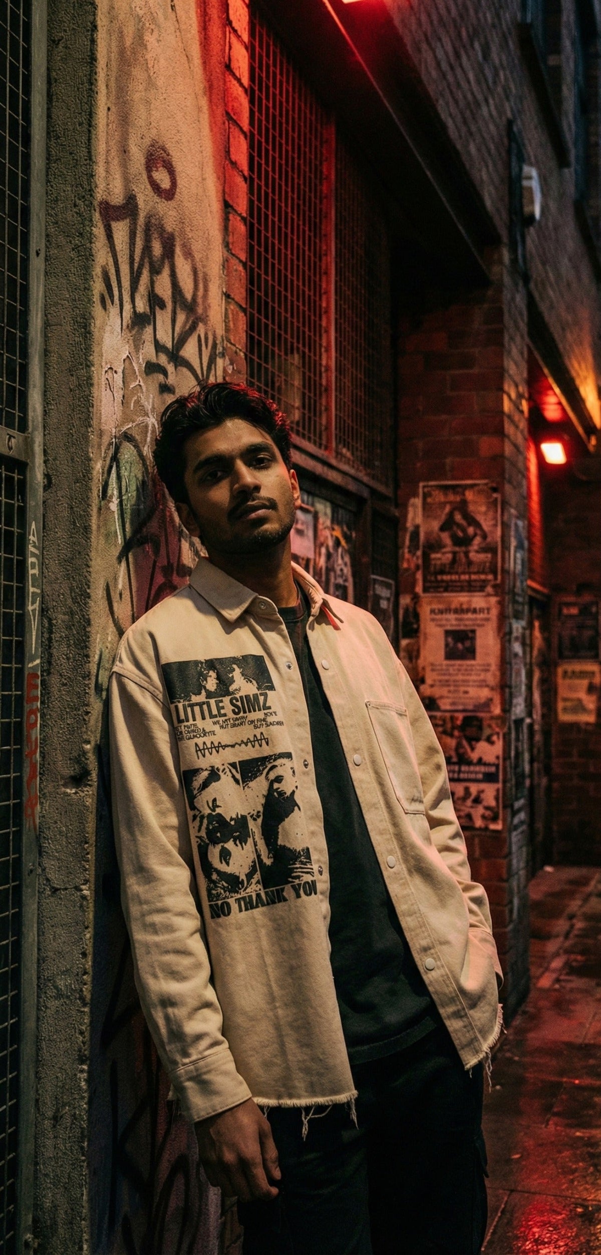 Relaxed Fit Shacket — Premium Two-Tone Beige — view 3