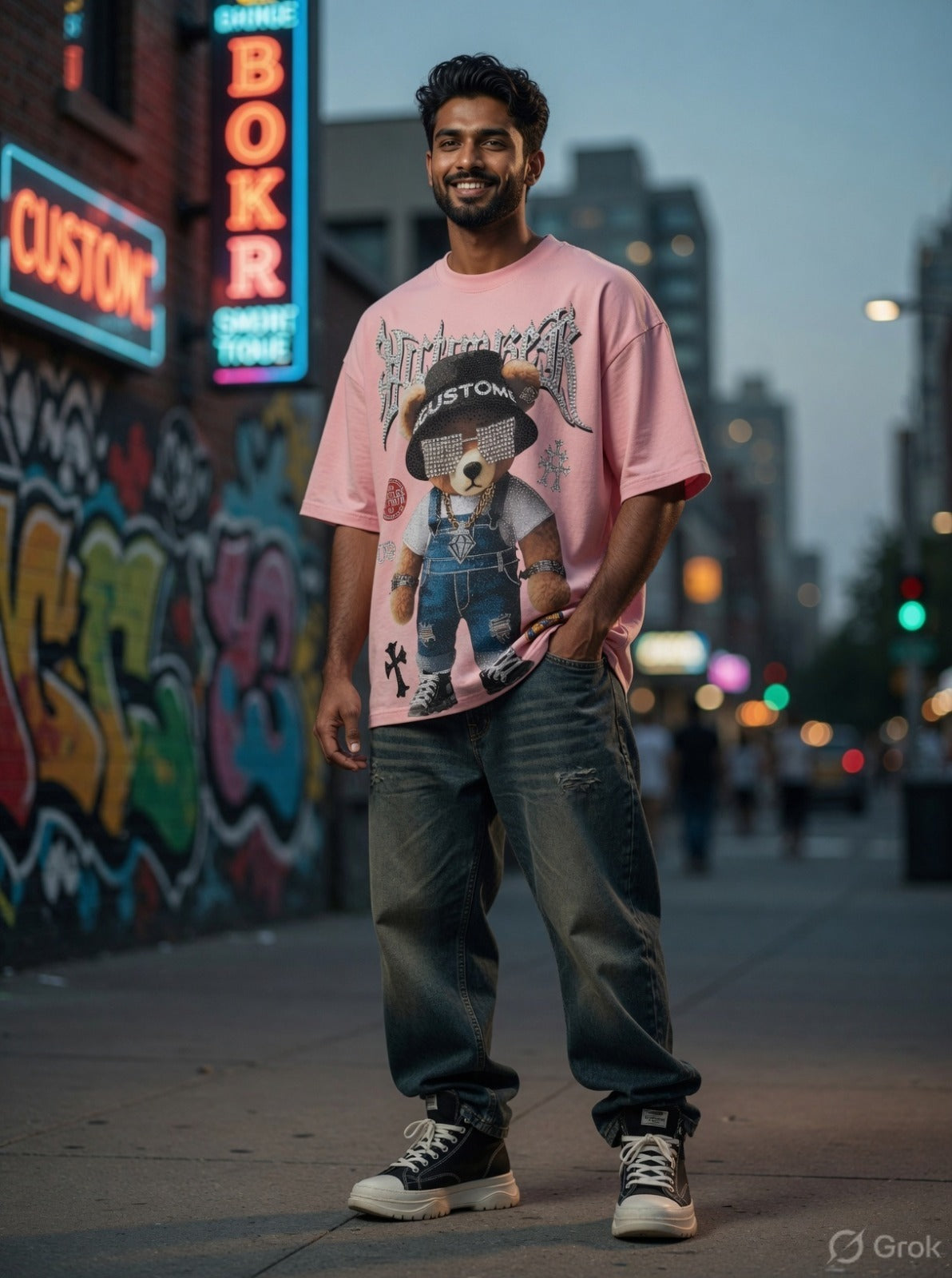Icy Graphic Oversized Tee — Premium Cotton Fit — view 5