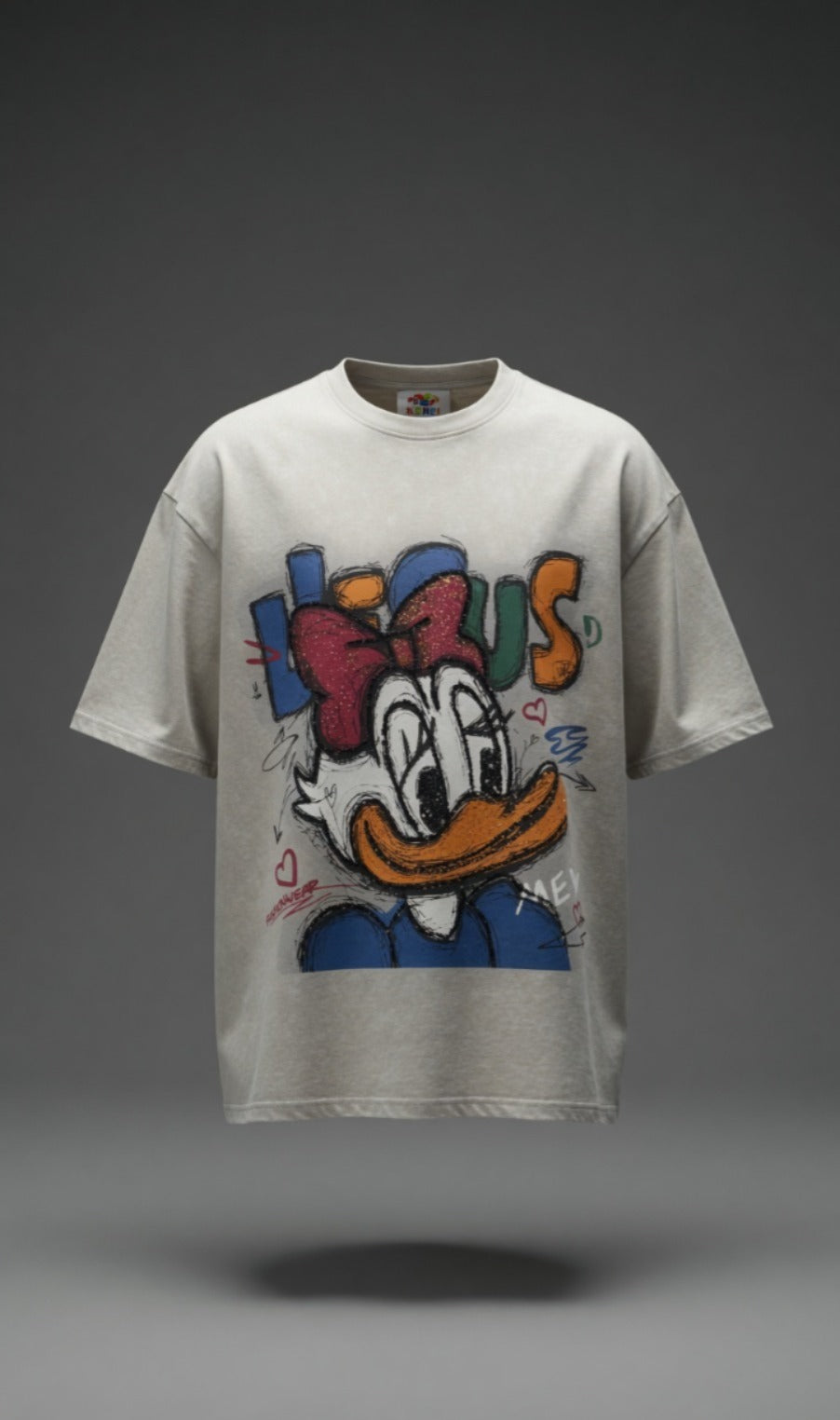 Modern Graphic Oversized Tee — Drop-Shoulder Fit — view 7