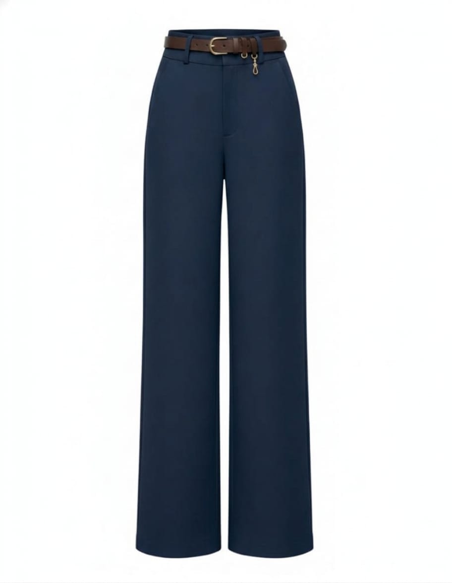 SANKI Blue Baggy Fit Women's Trousers