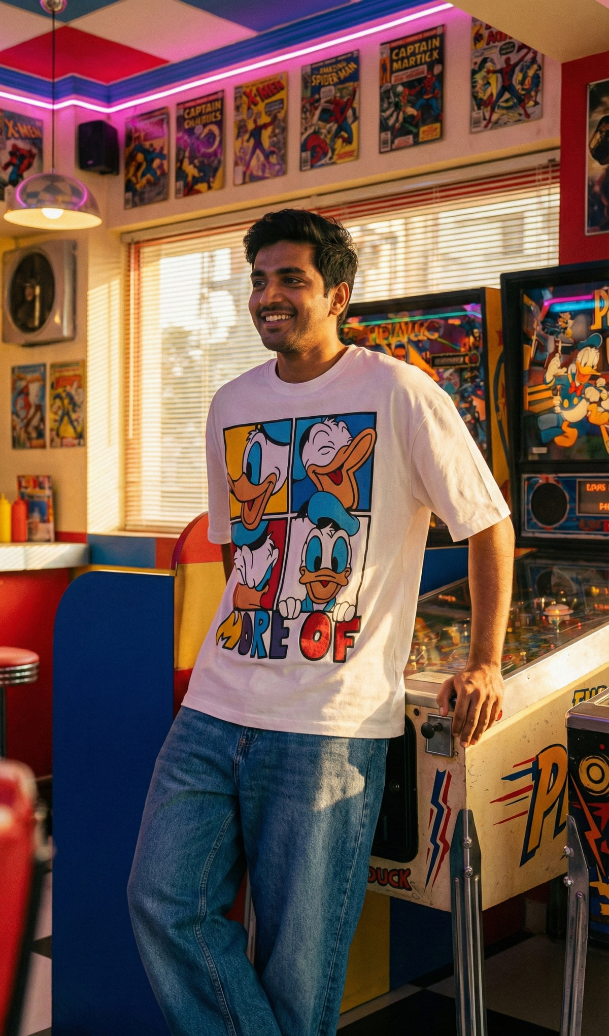 Graphic Oversized Tee — Urban Chaos Print — view 5