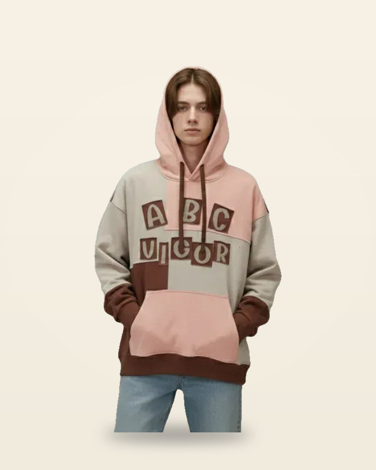 ABC VIGOR Color Block Hoodie — Oversized Premium Fit