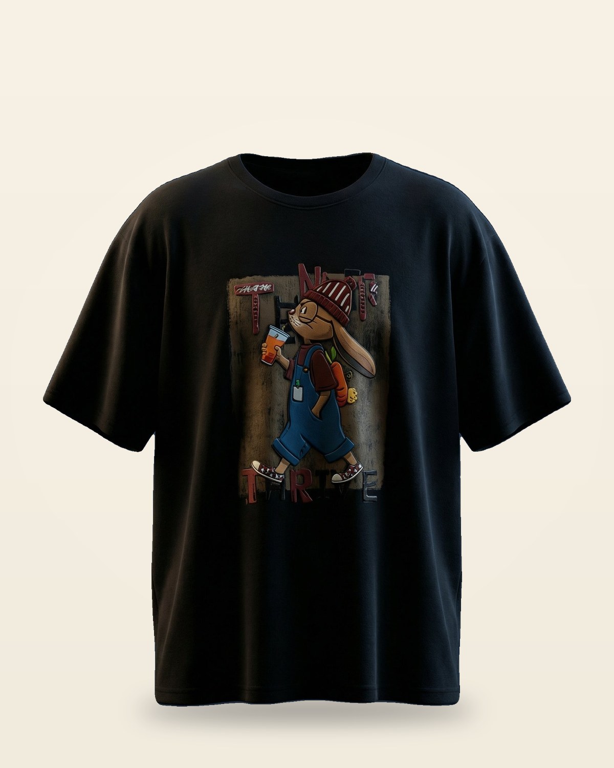 Alley Art Oversized Tee — Premium Cotton Jersey