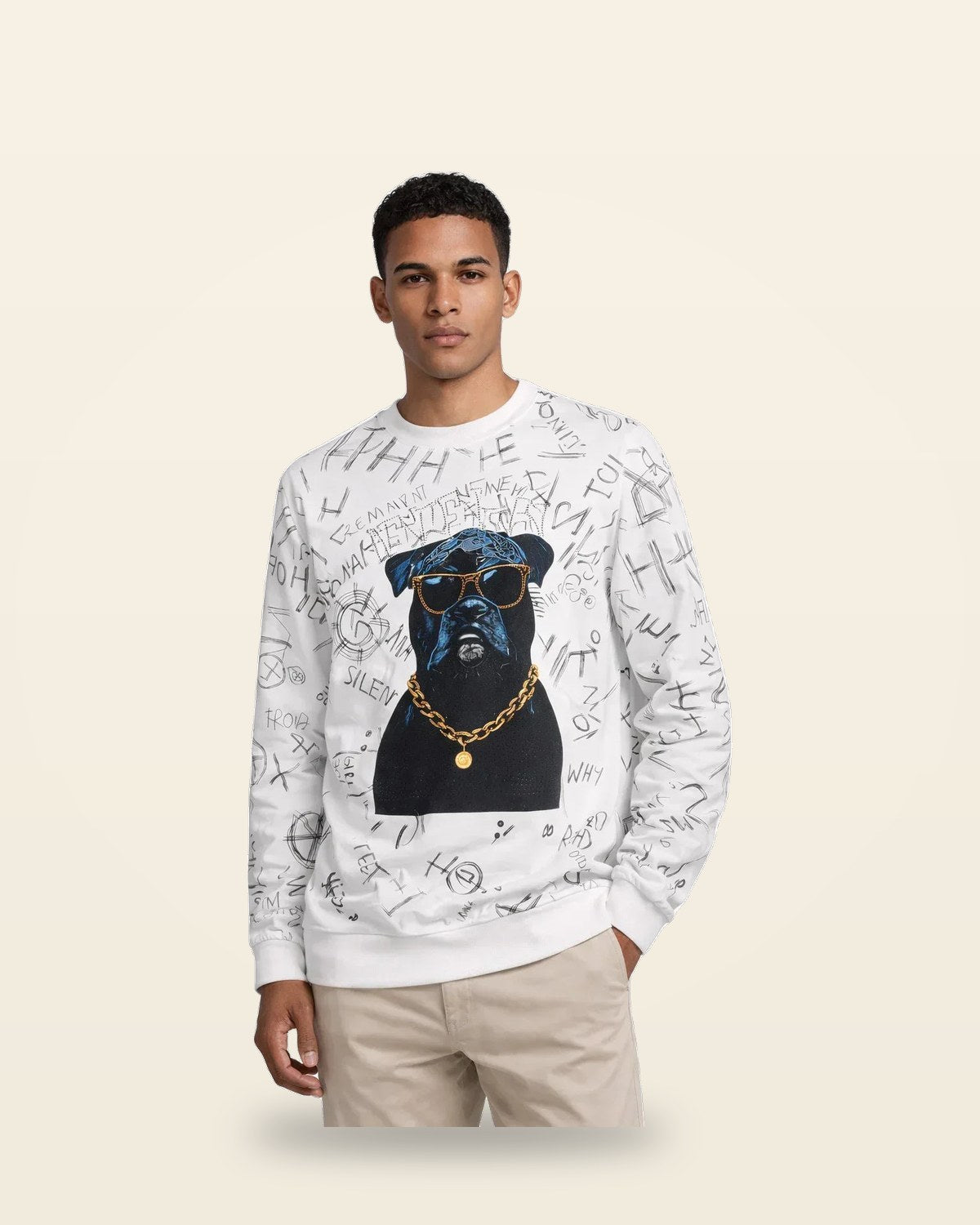 Alpha Dog Graffiti Sweatshirt — Heavyweight Fleece Fit