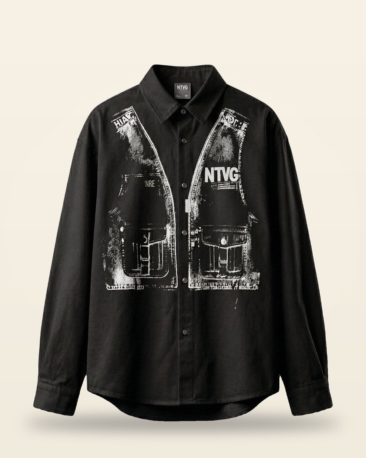 Architecture Print Shirt — Premium Camp-Collar Oversized Fit