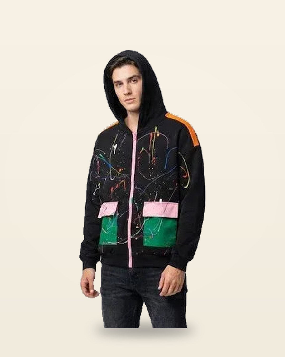 Artline Contrast Zip Hoodie — Heavyweight Fleece Fit