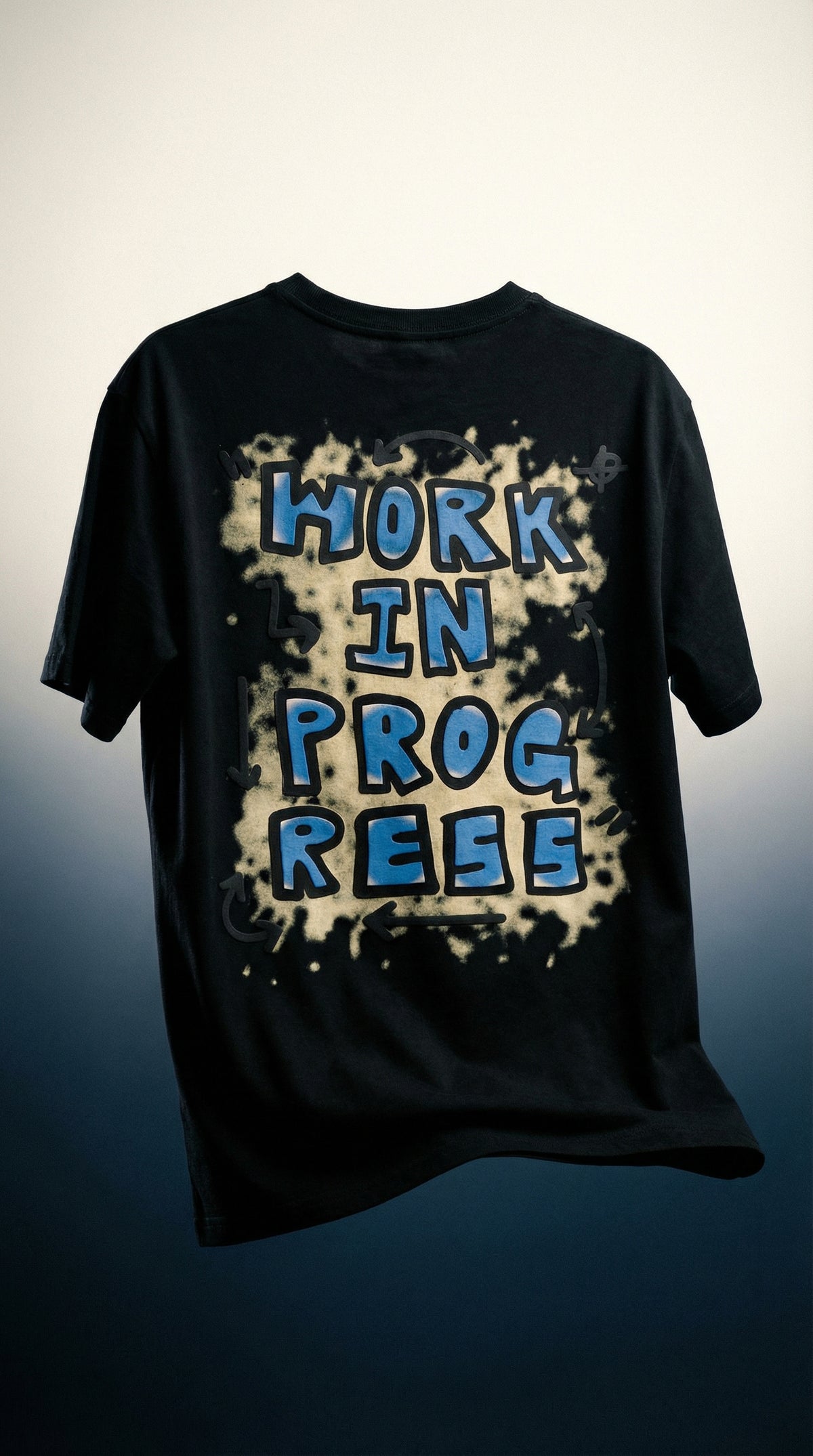 Graphic Girl Print Oversized Tee — Black Premium Cotton — view 5