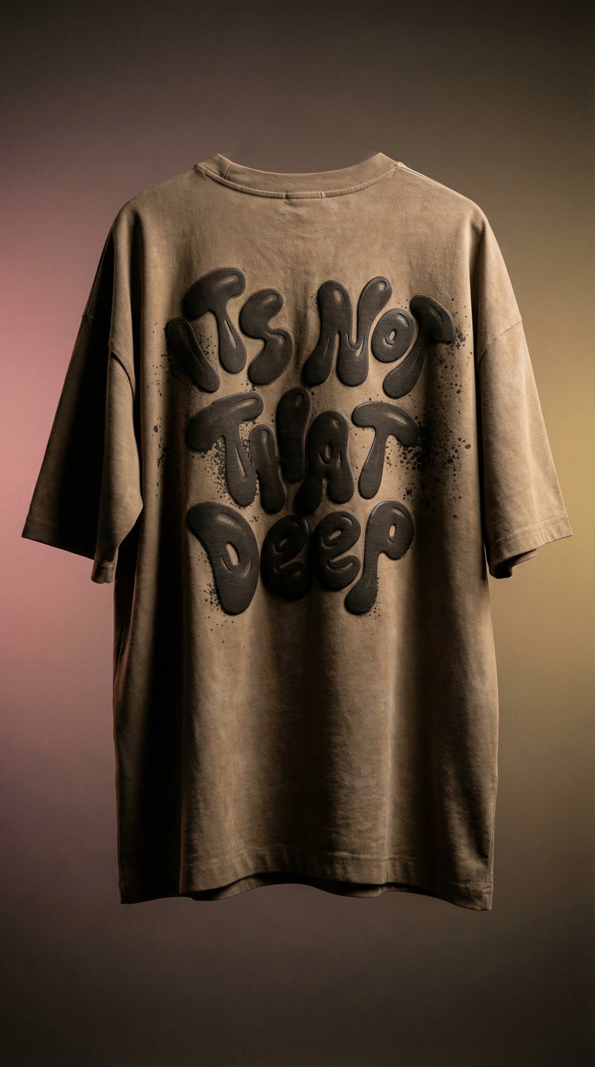 Abstract Cartoon Oversized Fit — Olive Premium Tee — view 5
