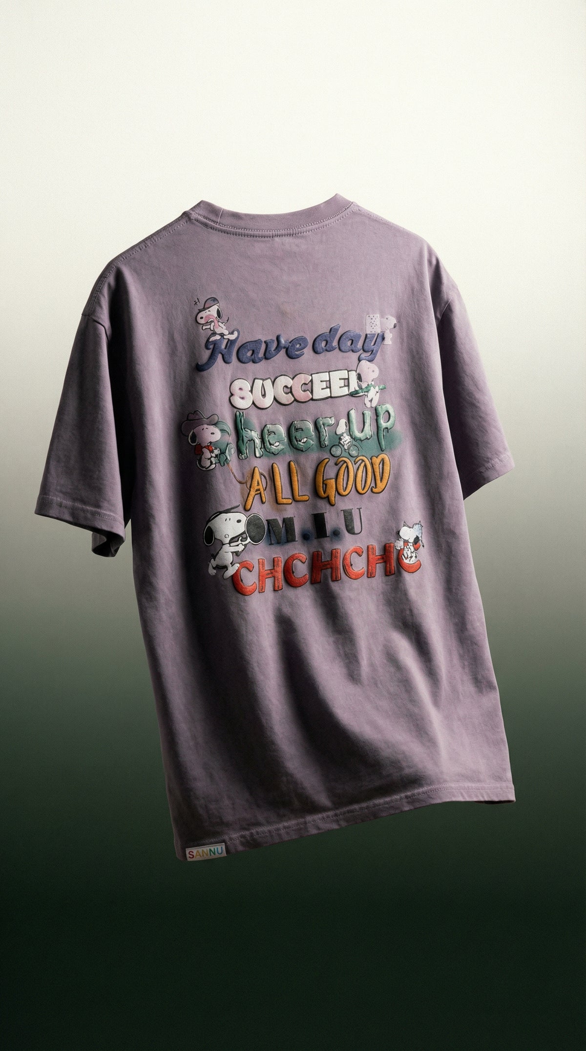 Purple Beagle Music Graphic Oversized Tee — Premium Cotton Fit — view 5