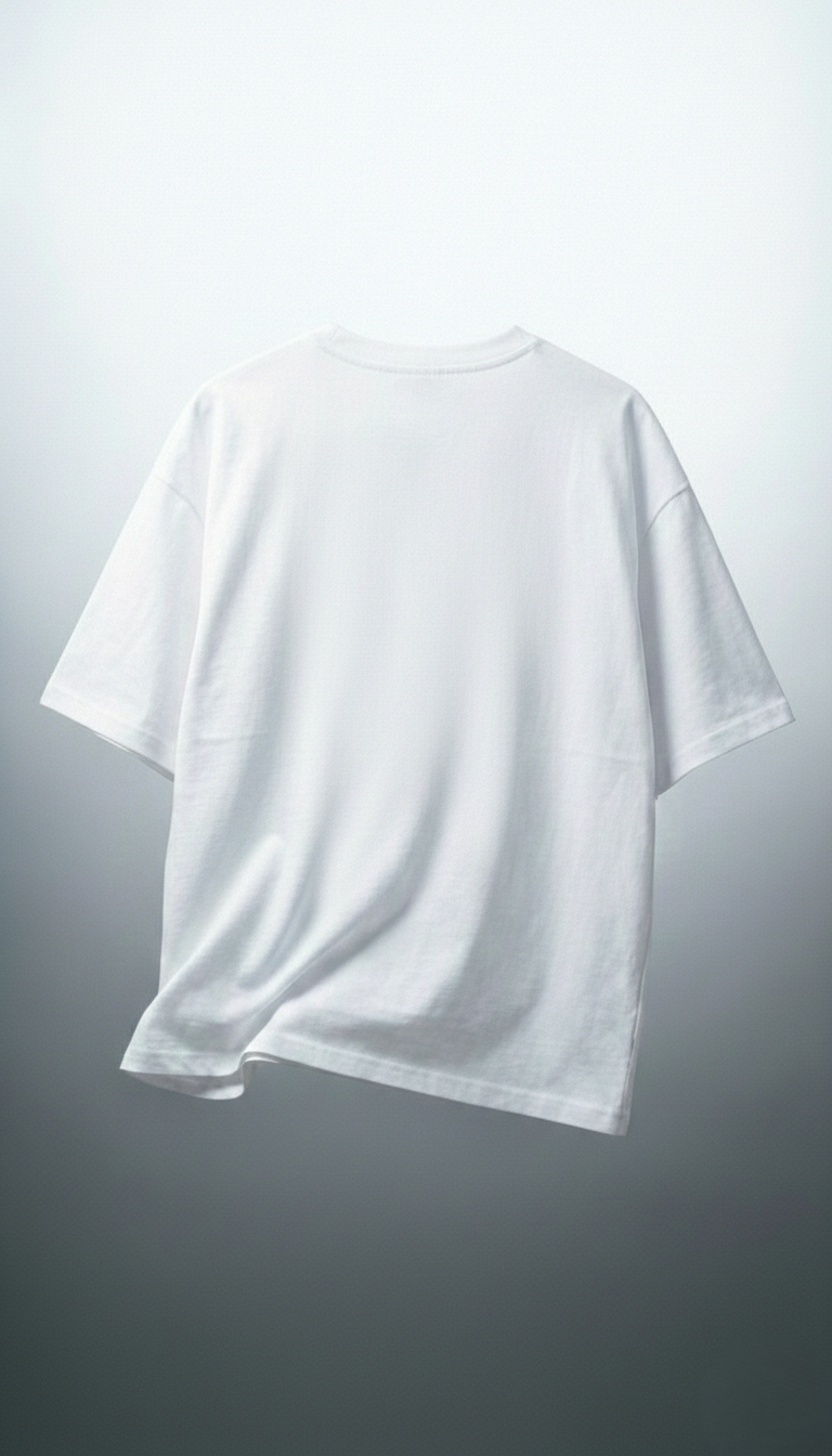 Impossible Mindset Graphic Oversized Tee — Black White — view 2