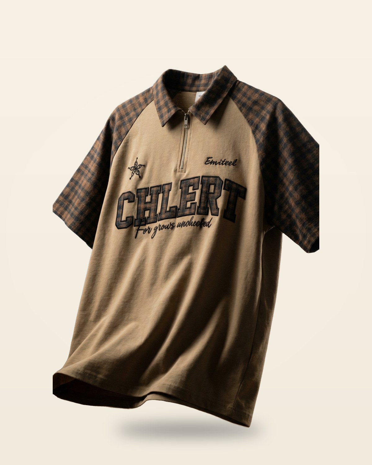 Beige Premium Cotton Tee — Minimalist Everyday Fit