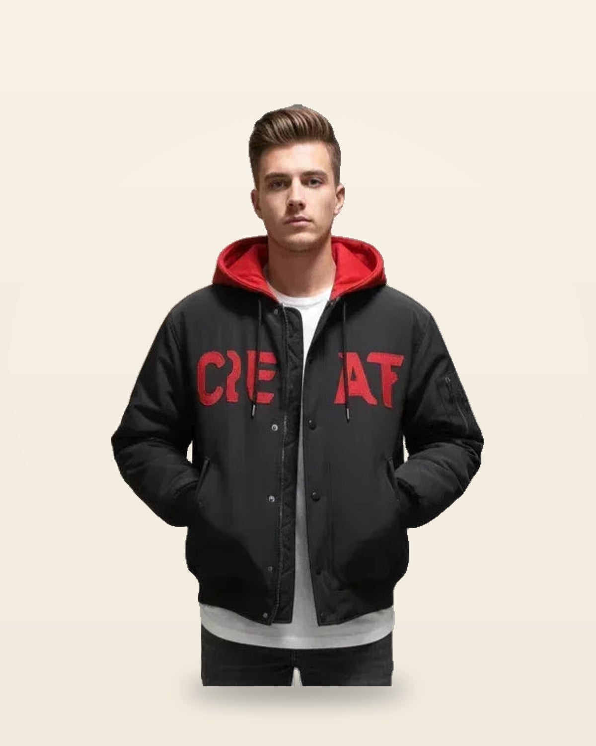 Black Heavyweight Hoodie — Brushed Fleece Interior