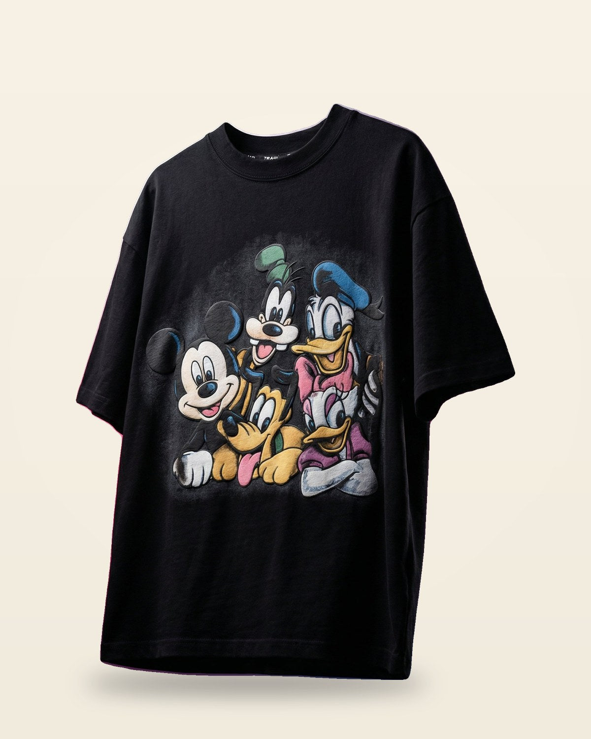 Black Oversized Fit Tee — Smooth Cotton Jersey