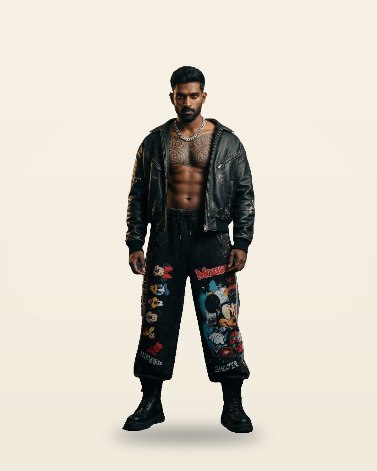 Black Tapered Comfort Jeans — Elasticated Waist