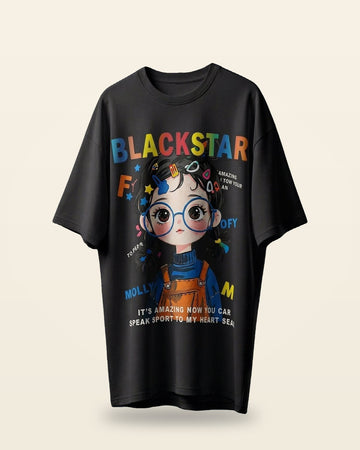 Blackstar Oversized Tee — Premium Cotton Drop-Shoulder Fit