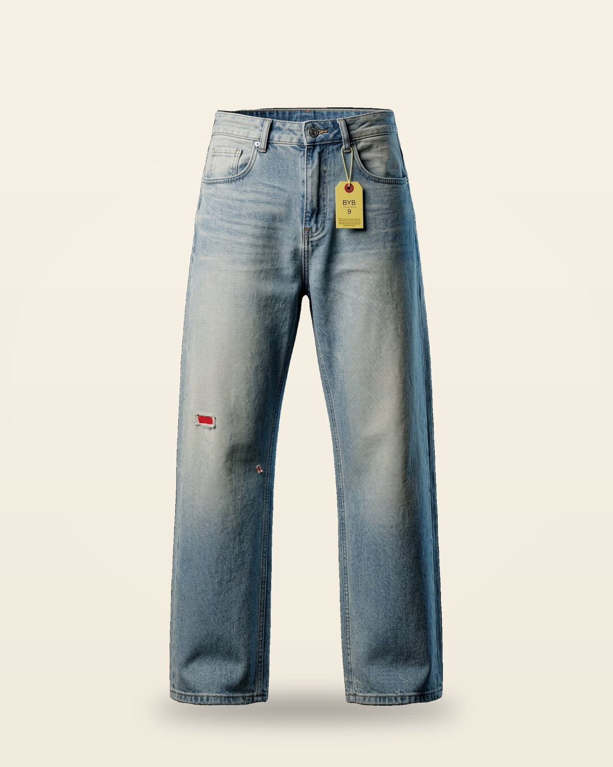 Blue Denim Jeans — Straight Fit Indigo Wash