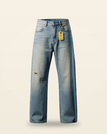 Blue Denim Jeans — Straight Fit Indigo Wash