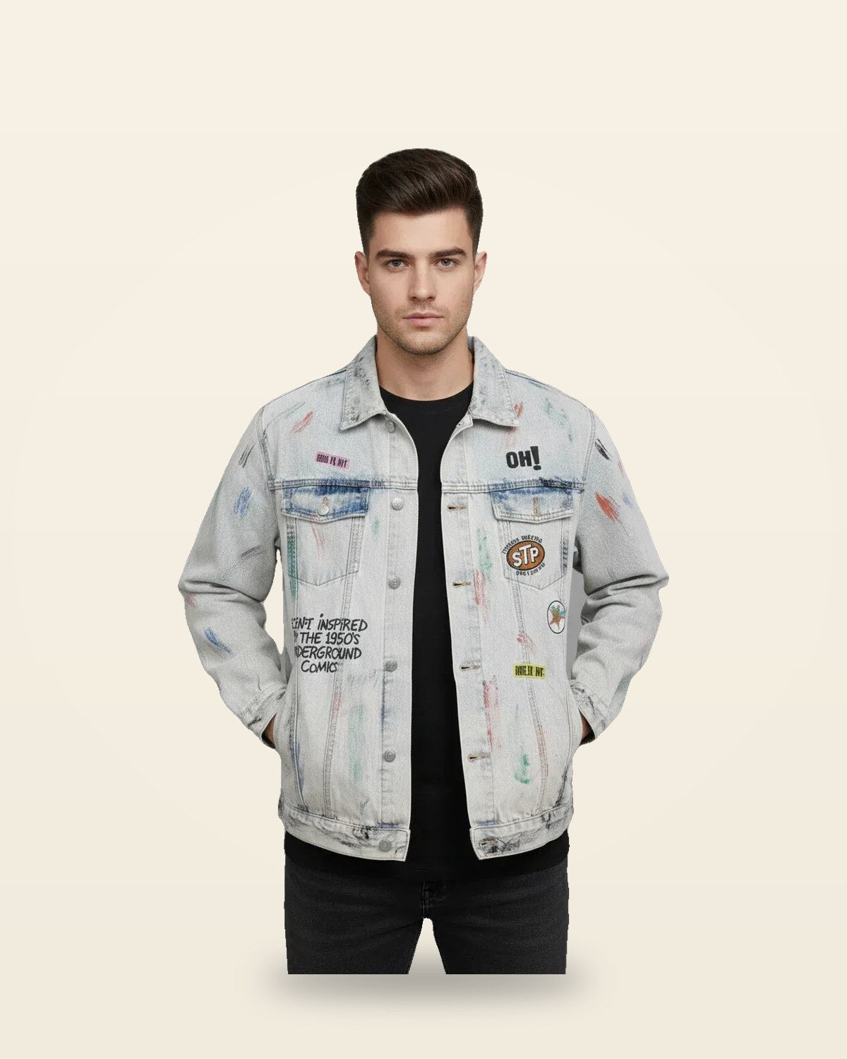 Blue Oversized Shacket — Lightweight Full Sleeve Fit