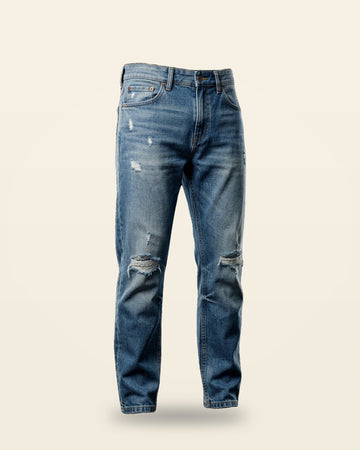 Blue Relaxed Denim Jeans — Clean Silhouette