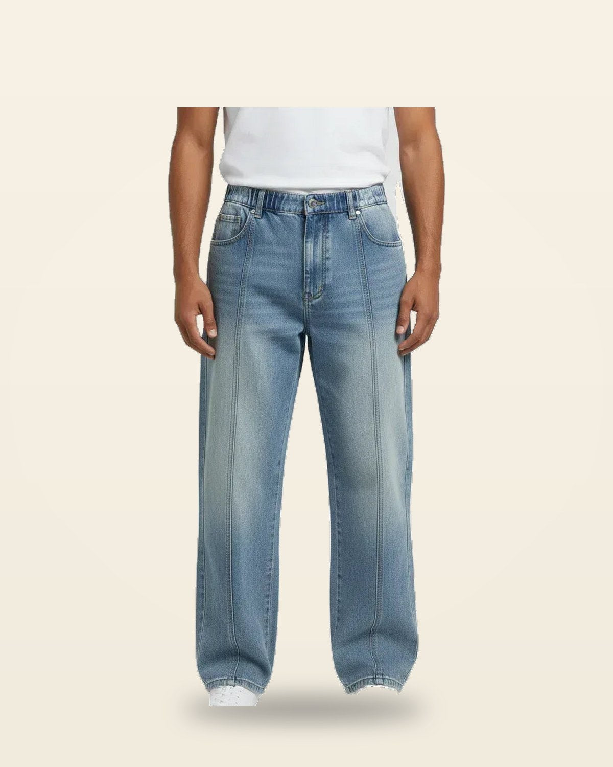 Blue Relaxed-Fit Joggers — Premium Cotton Fleece
