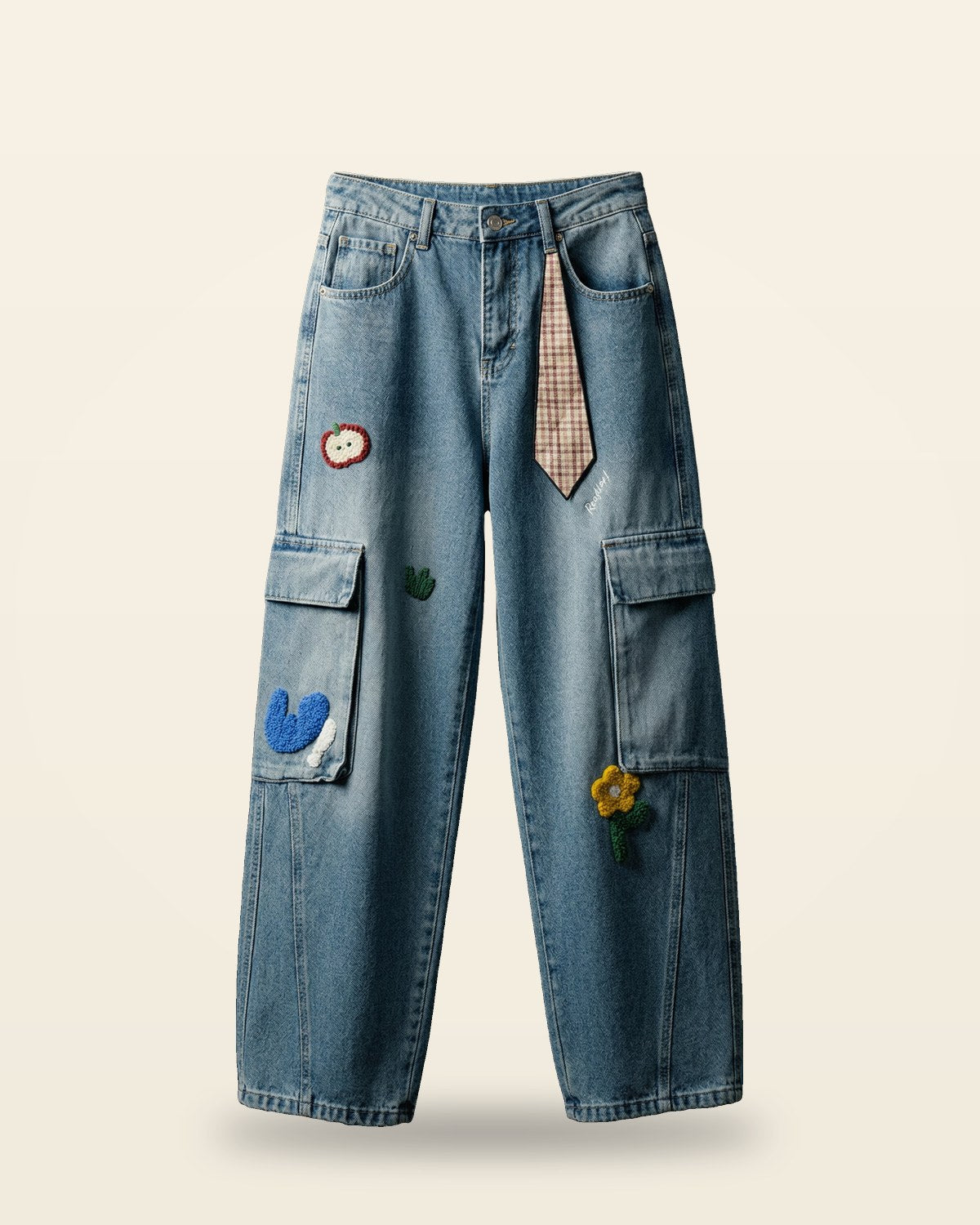 Blue Straight-Fit Denim Jeans — Classic Wash