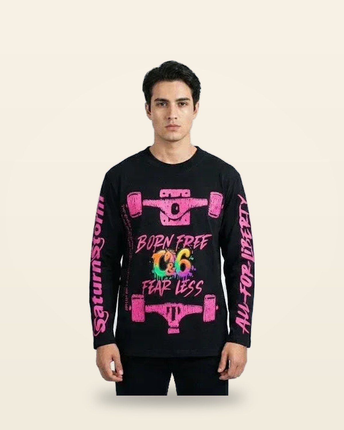Born Free Fearless Sweatshirt — Fleece-Backed Cotton