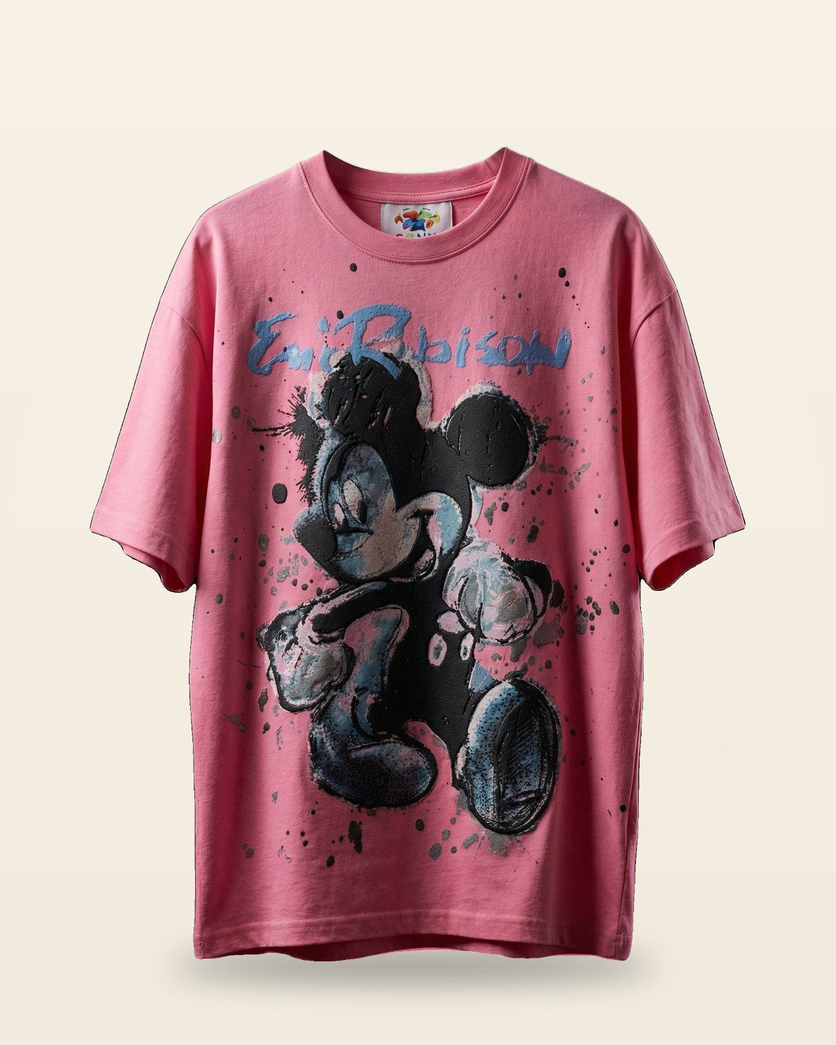 Cartoon Character Oversized Tee — Bubblegum Pink