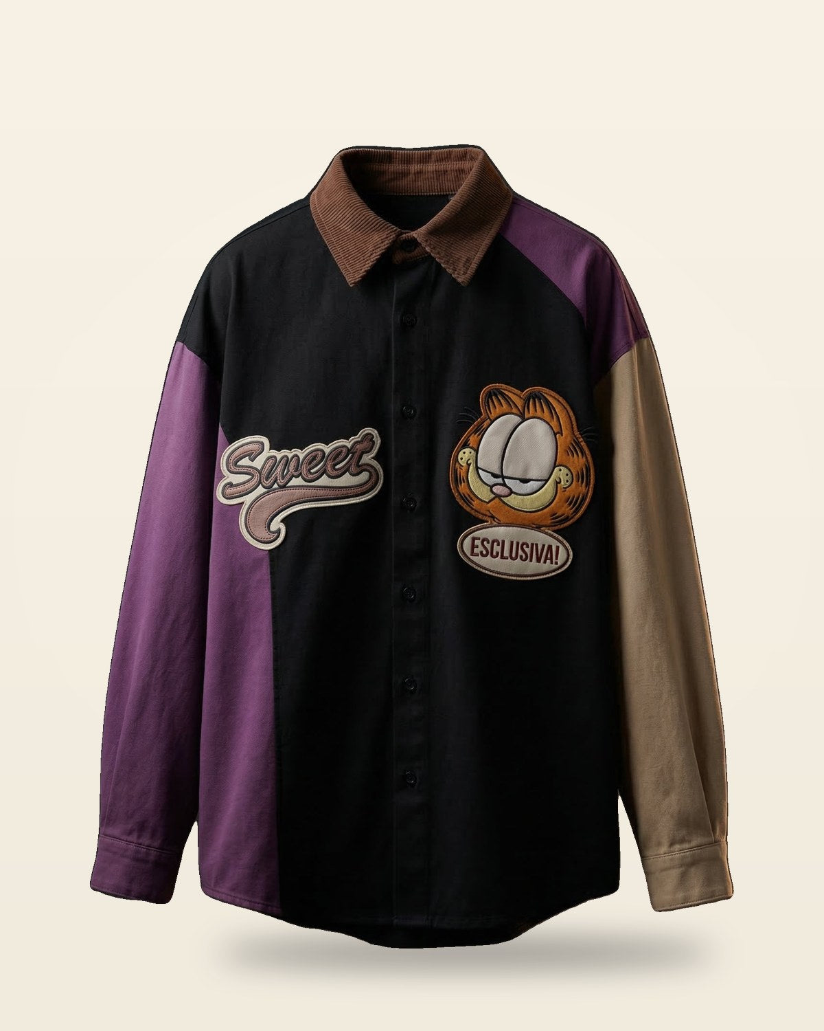 Cartoon Hound Introvert Club Oversized Shirt — Relaxed Fit