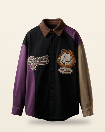 Cartoon Hound Introvert Club Oversized Shirt — Relaxed Fit