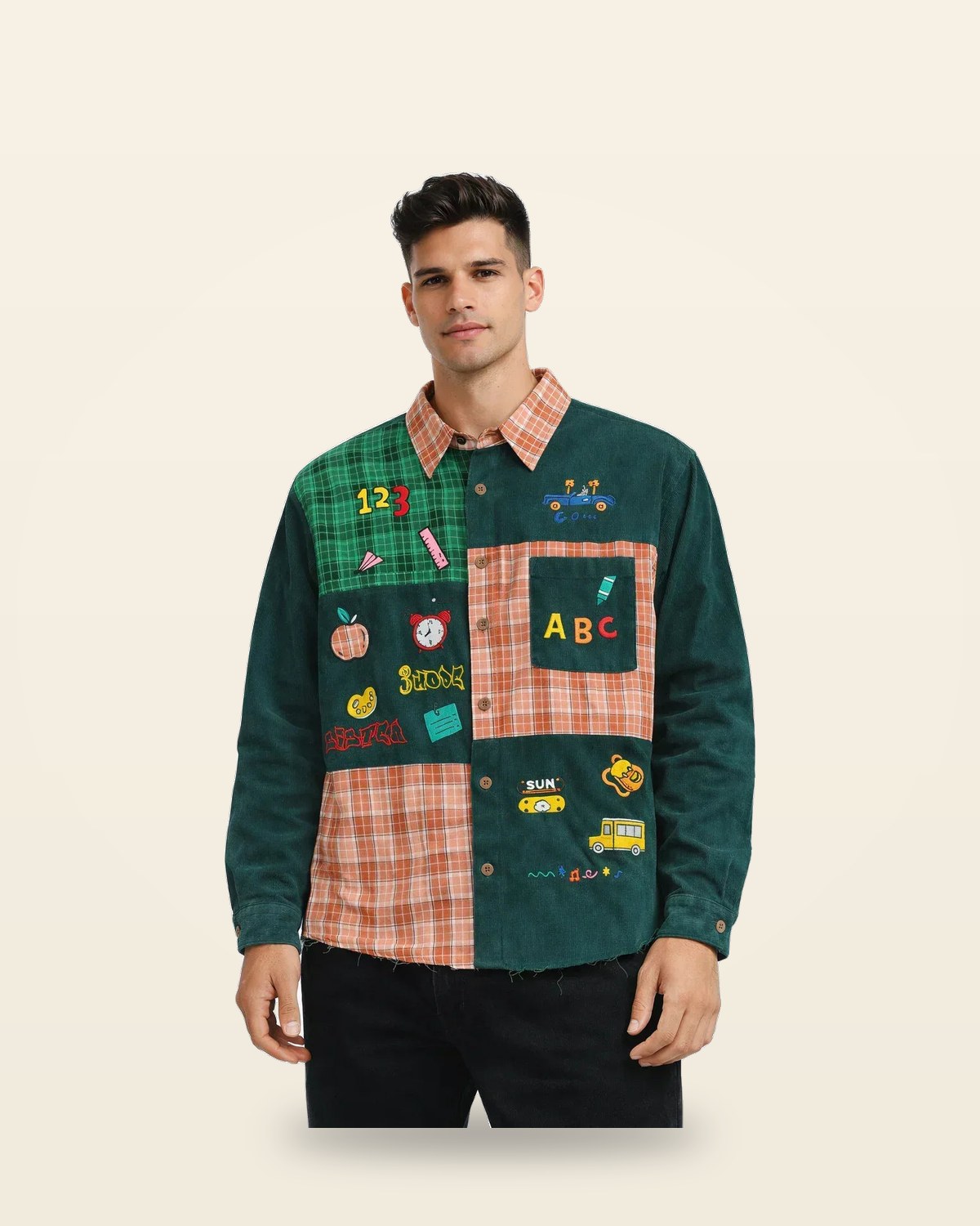 Cartoon Print Oversized Shirt — Full Sleeve Premium Fit