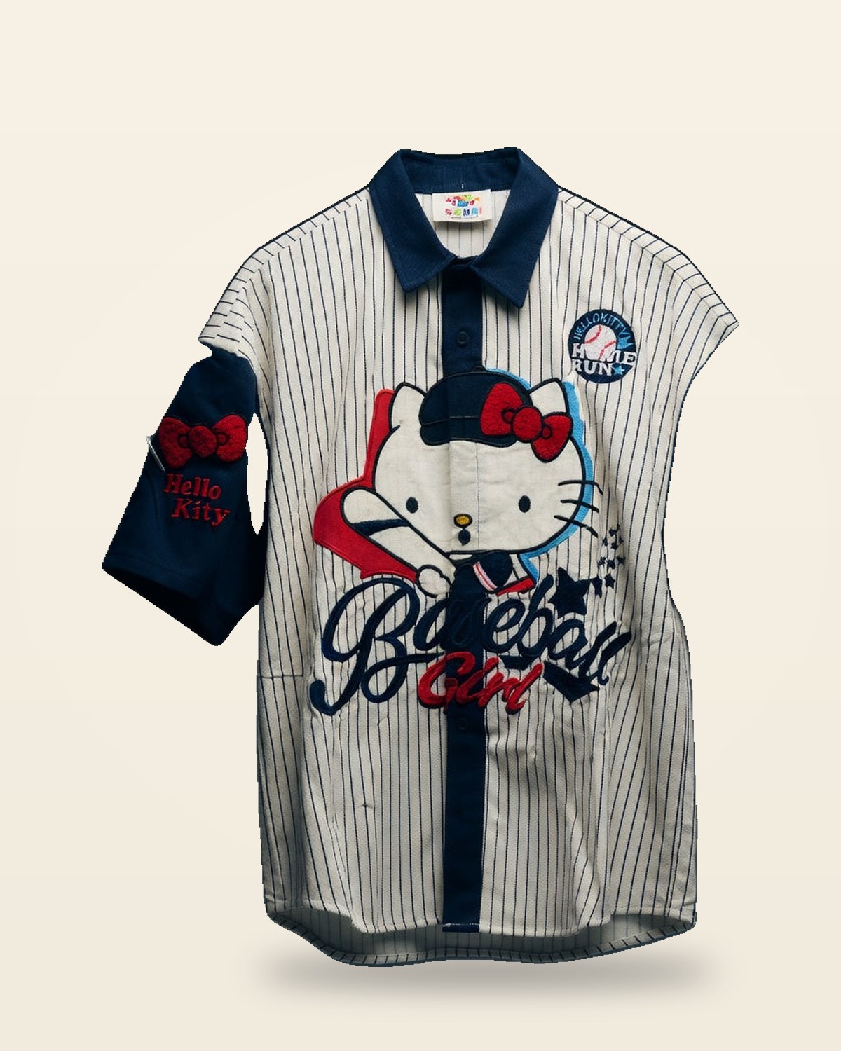 Character Print Oversized Shirt — Premium Cotton Twill