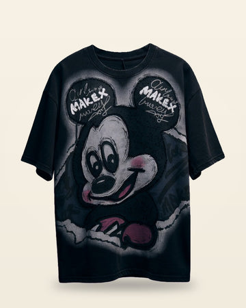 Character Print Oversized Tee — Drop Shoulder Fit
