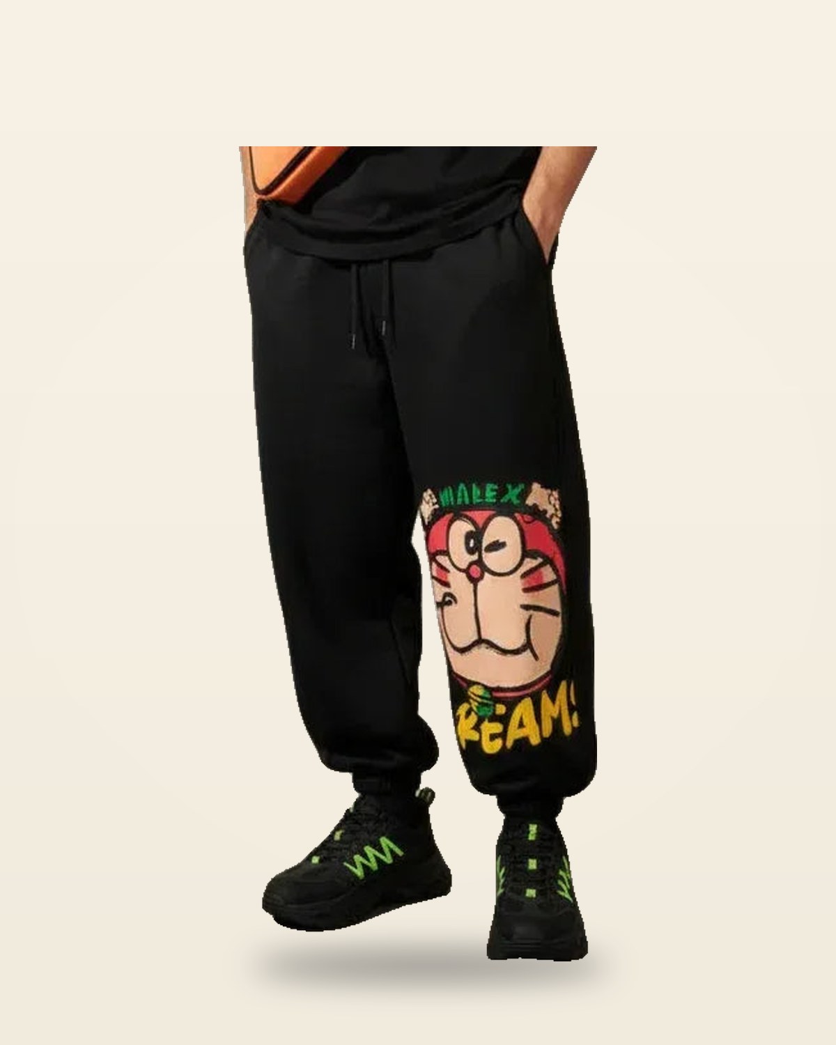 Character Print Joggers — Relaxed Fit Lowers