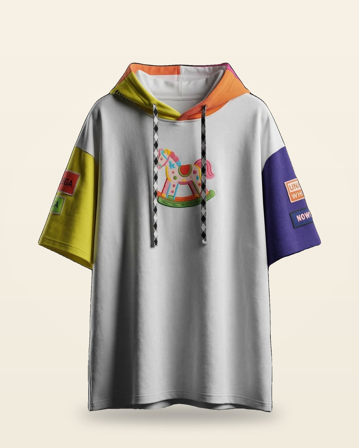 Chill Mode On Hooded Tee — White Hybrid Fit