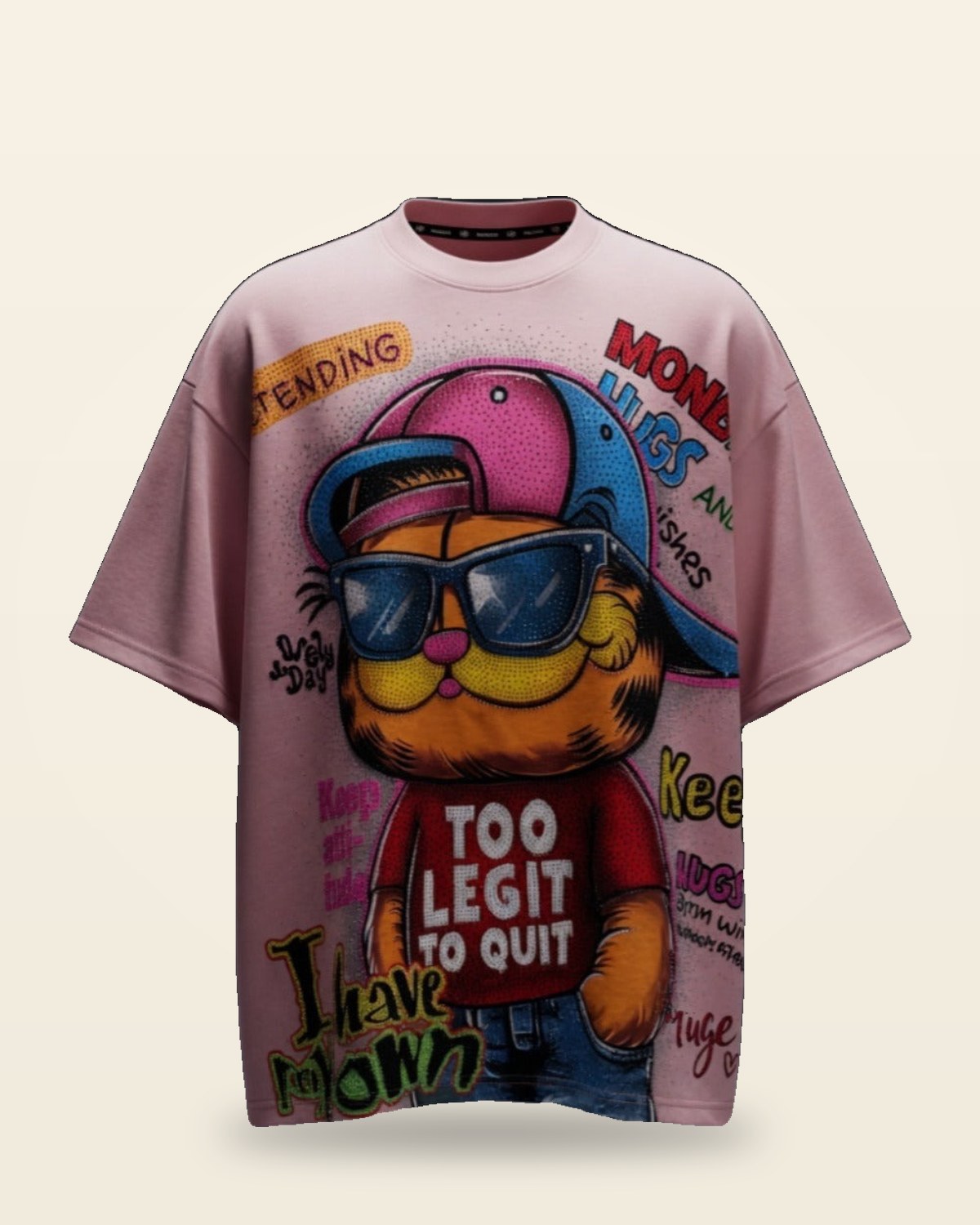 Chilling So High Graphic Tee — Oversized Drop-Shoulder Fit