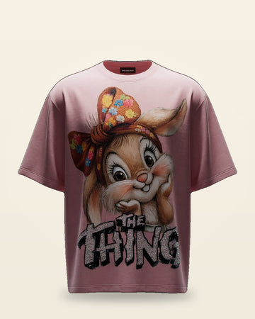 Chipmunk Graphic Oversized Tee — Premium Cotton Heavyweight