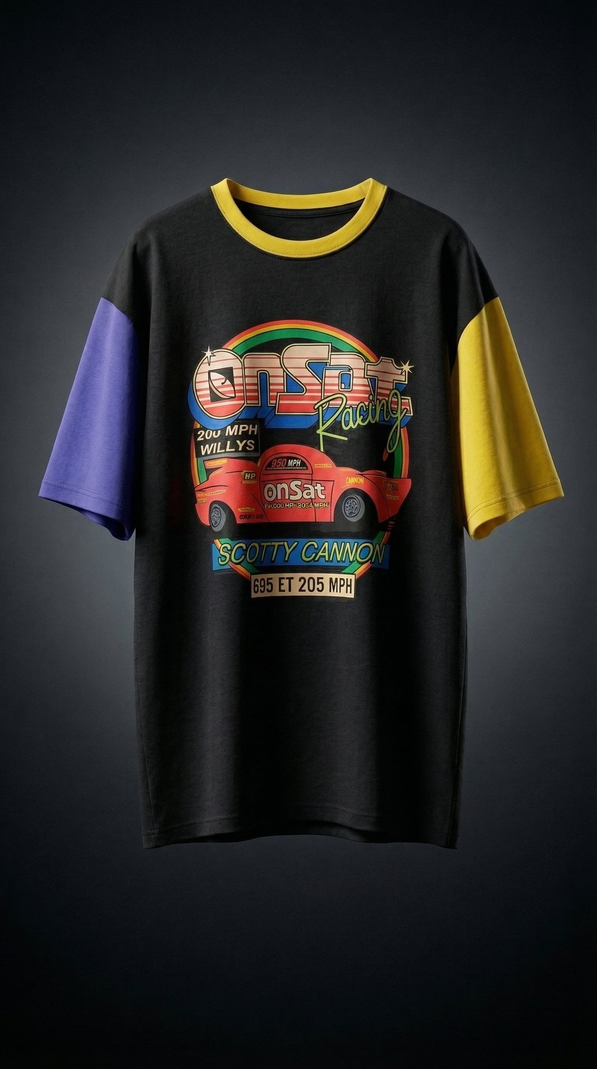 Racing Graphic Oversized Tee — Bio-Washed Cotton — view 2