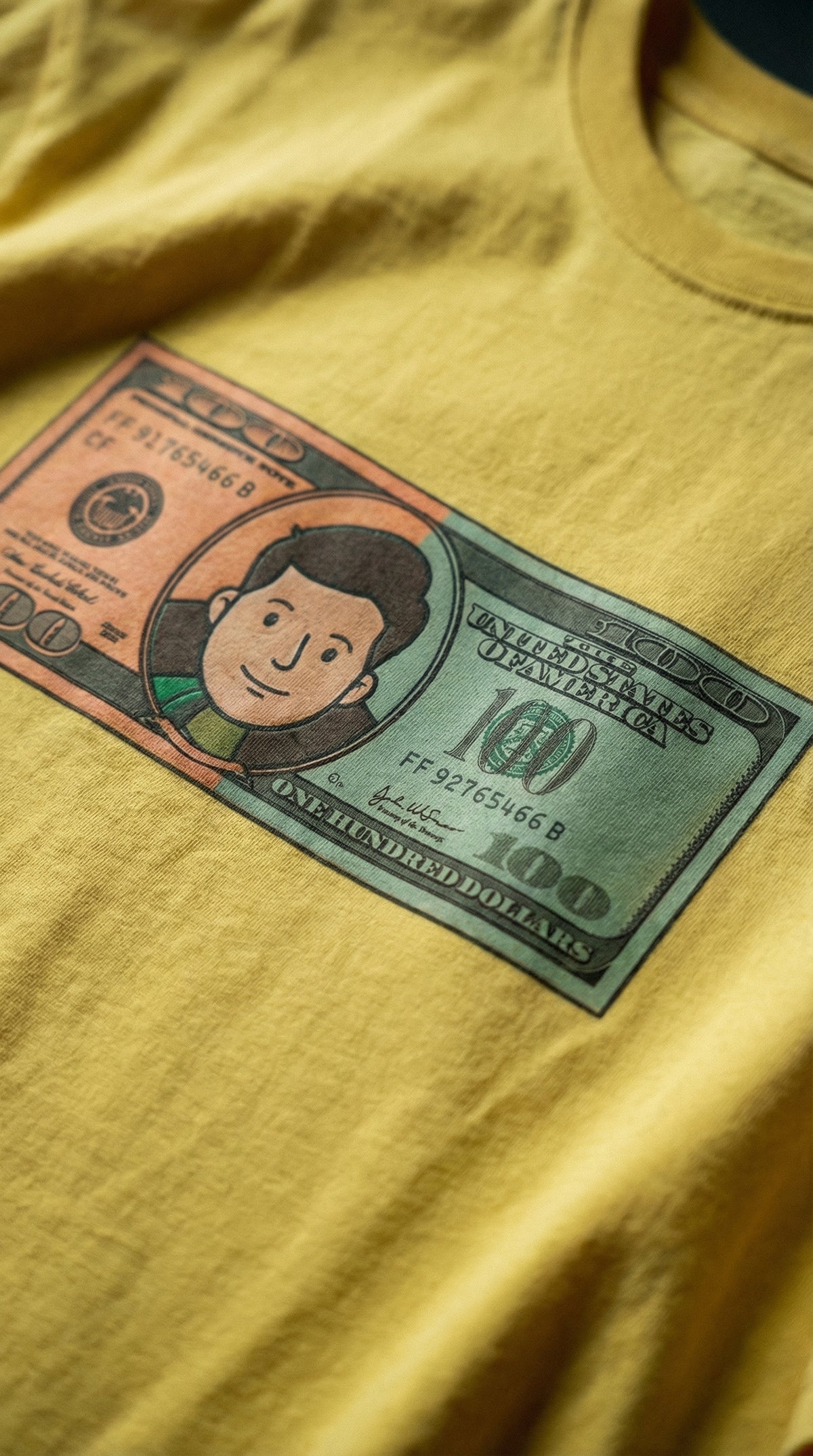 Rich Energy Graphic Oversized Tee — Yellow — view 3