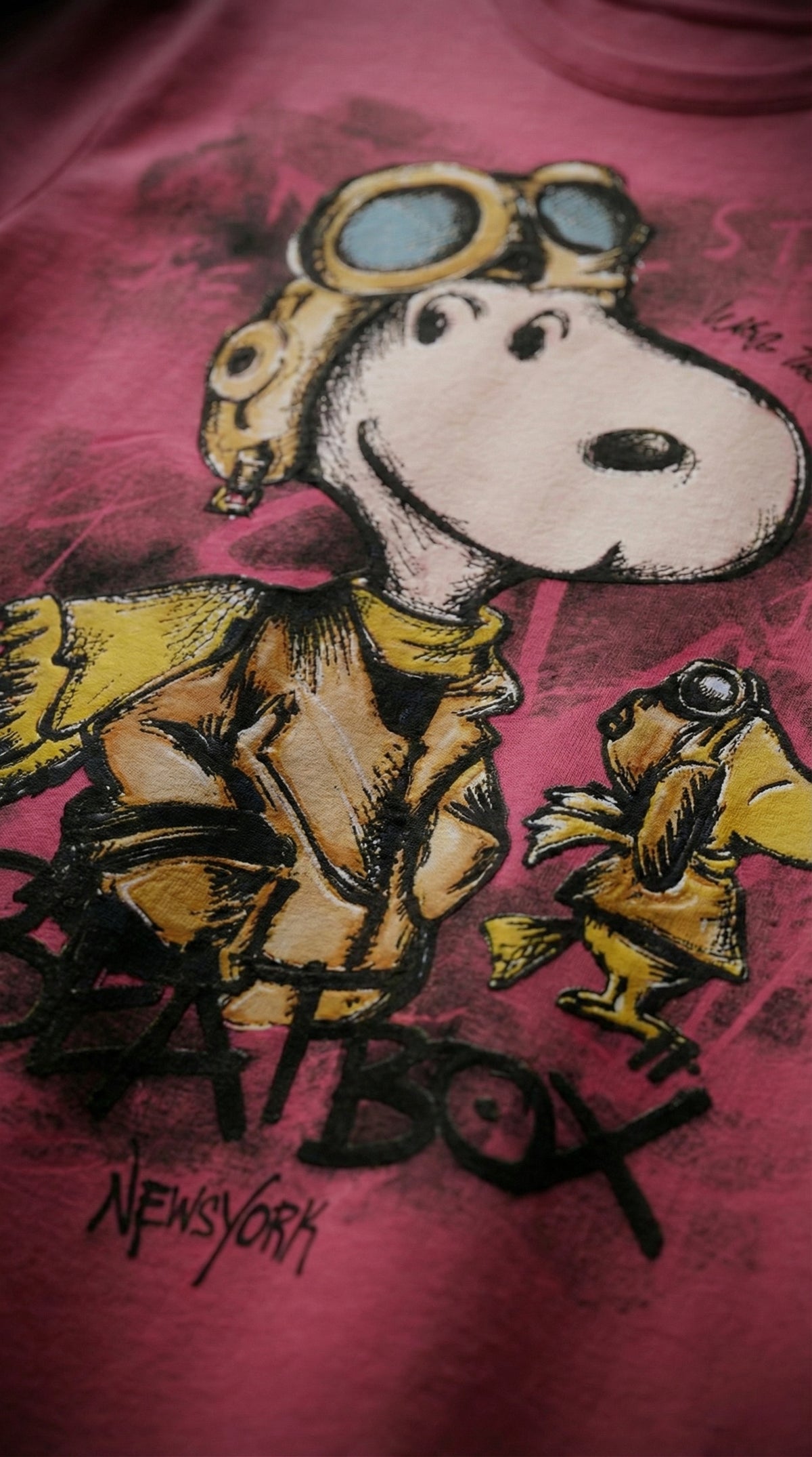 Beatbox Print Tee — Heavyweight Pink Oversized Fit — view 2
