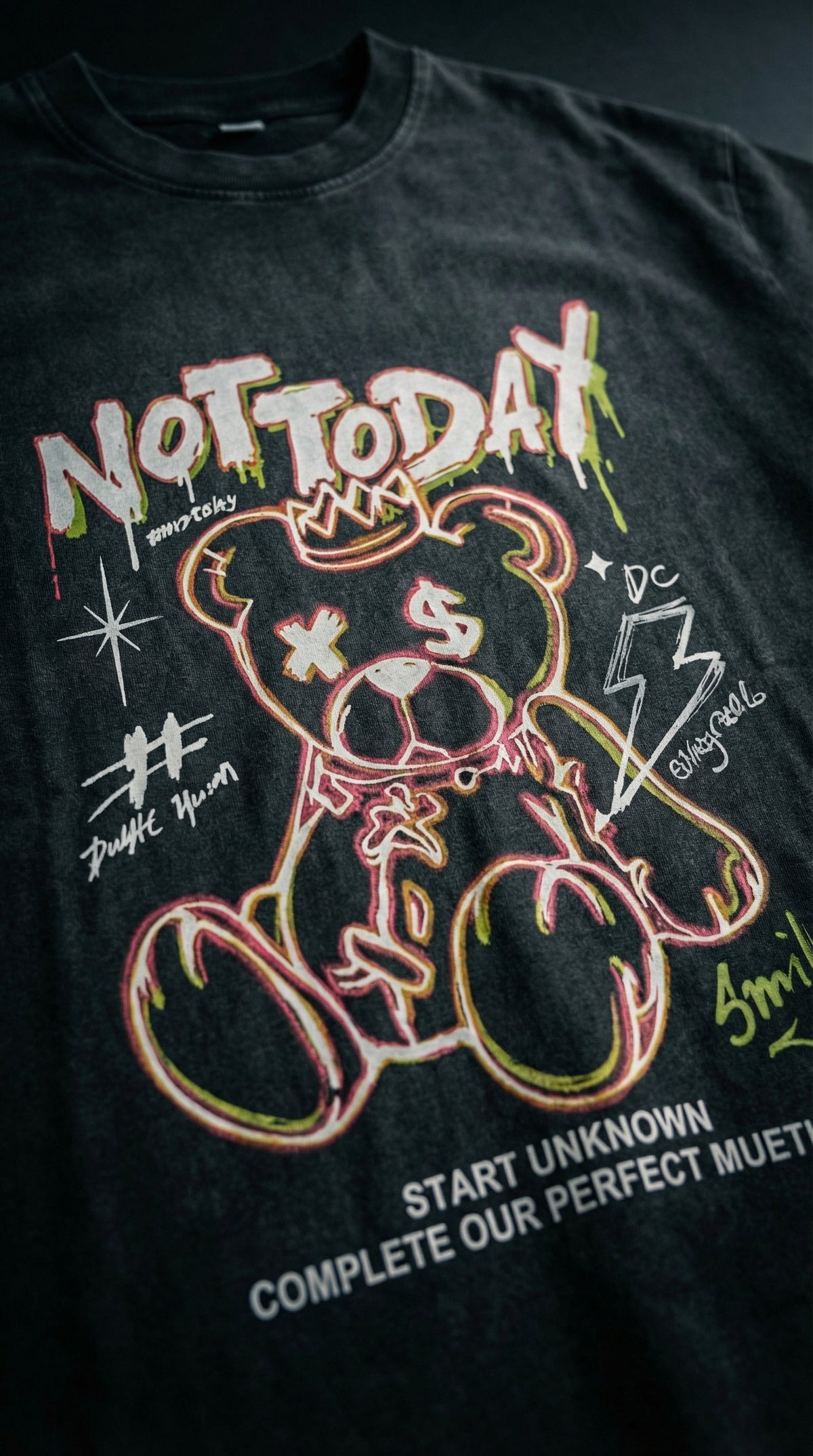 Not Today Graphic Tee — Minimal Print Fit — view 4