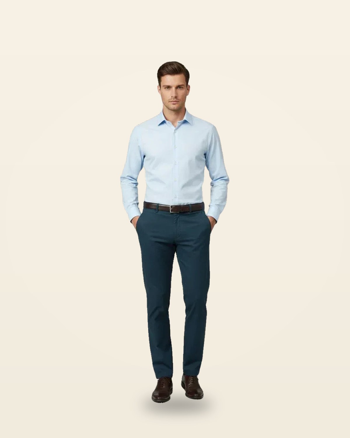 Dark Blue Tailored Trousers — Premium Streetwear Fit