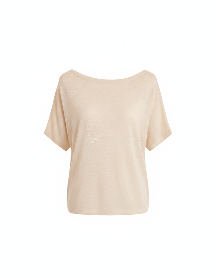 SANKI Cream Regular Fit Casuals Top for Women
