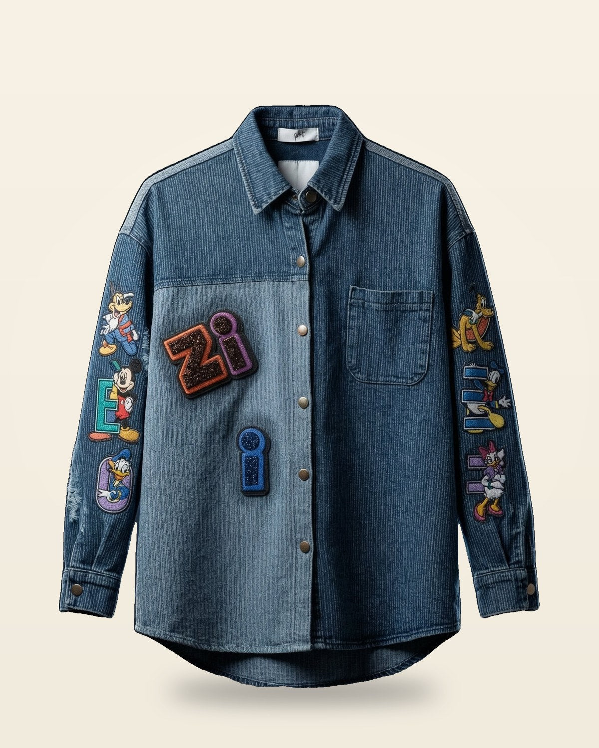 Denim Dreamy Oversized Shirt — Midnight Blue Garment-Dye