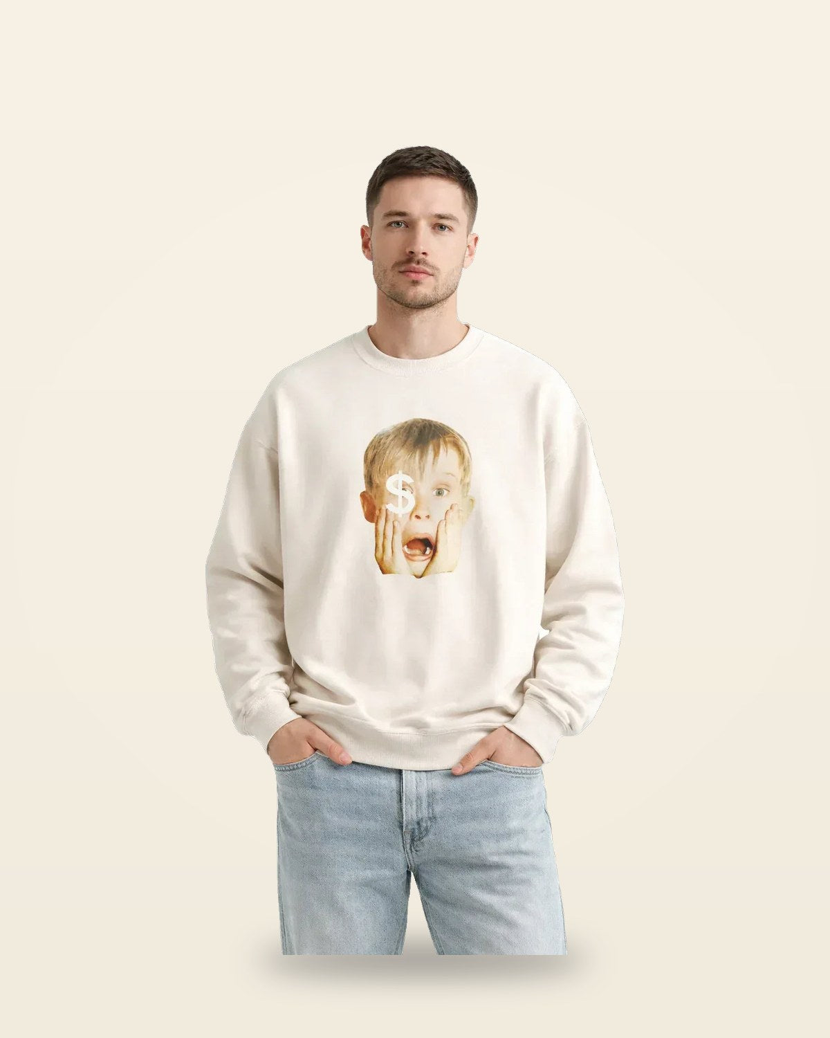 Dollar Dream Graphic Oversized Sweatshirt — Fleece-Backed Premium Fit