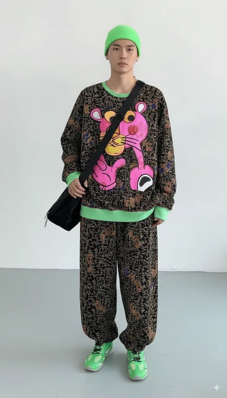 SANKI Pink Panther Multicolor Printed Co-ord Set - Sanki