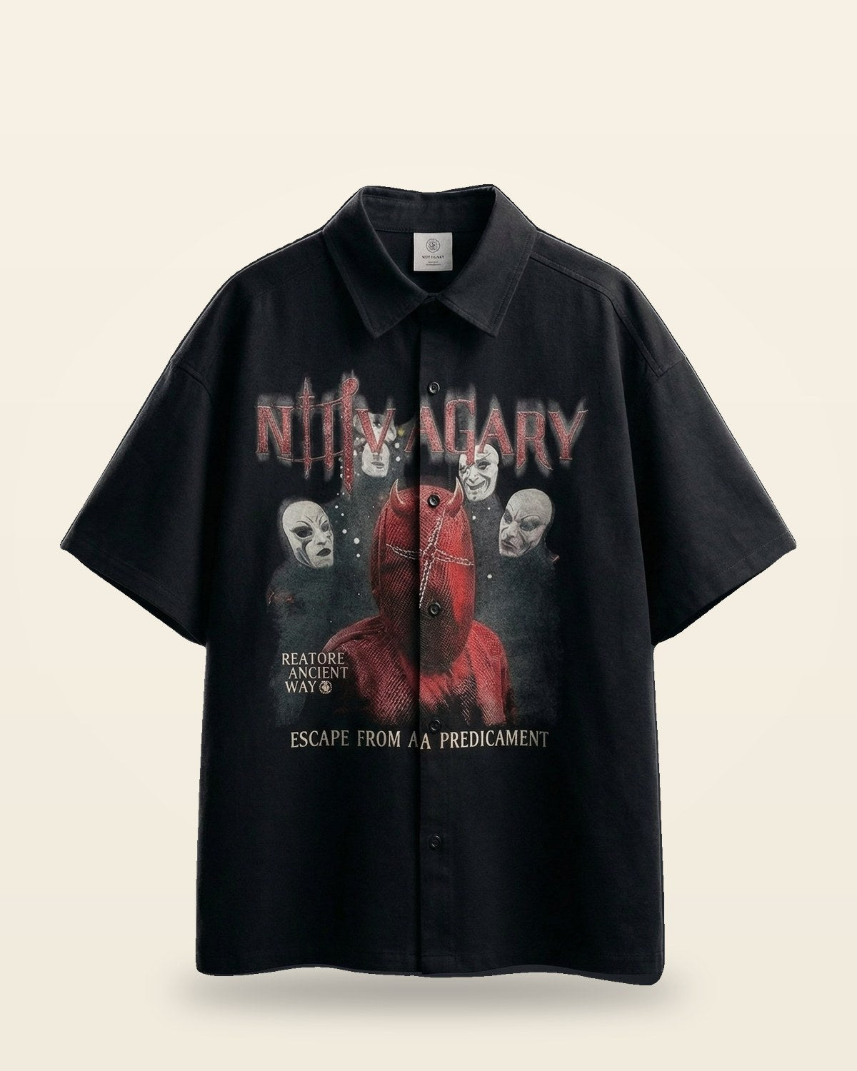 Escape Oversized Shirt — Camp Collar Premium Streetwear