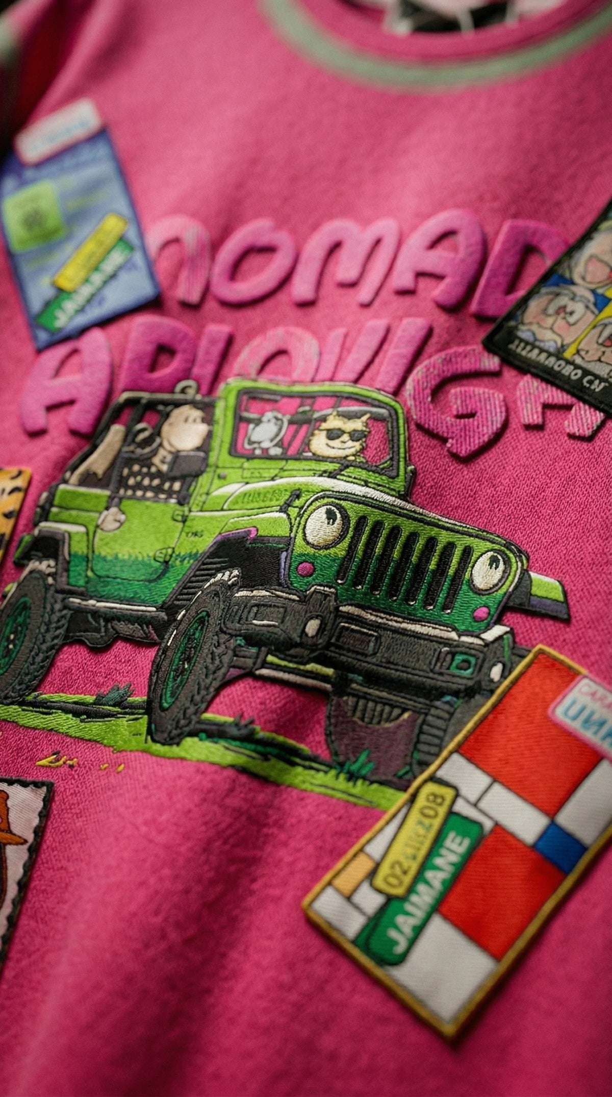 Nomad Oversized Tee — Pink Bio-Washed Cotton — view 4