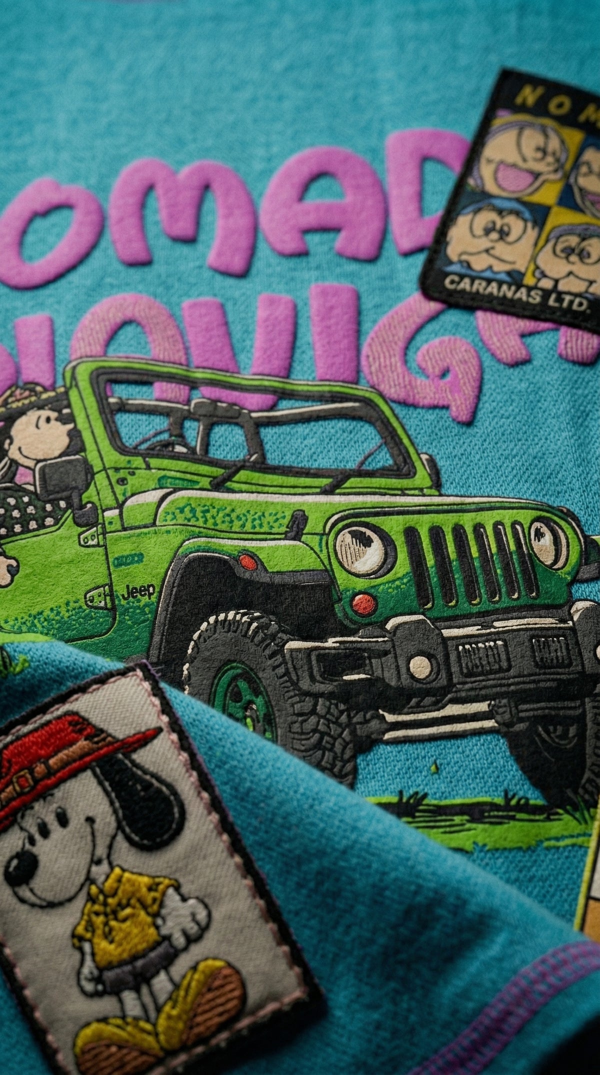 Nomad Oversized Tee — Bio-Washed Cotton, Teal — view 4