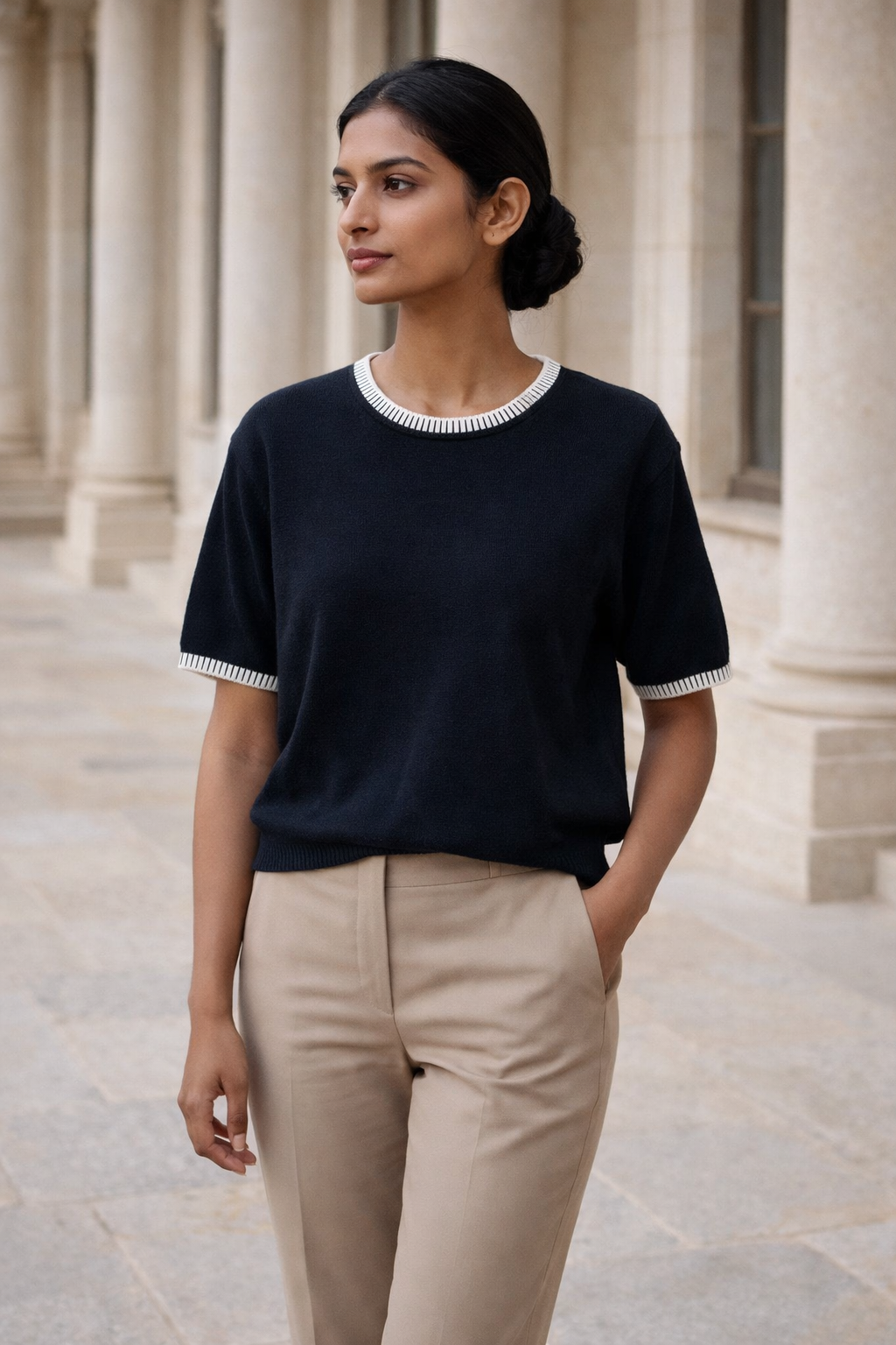 Black Casuals Top by SANKI women's streetwear